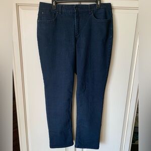 Jones New York Gramercy Curvy Jeans- size 16 Dark Wash Blue Indigo Denim